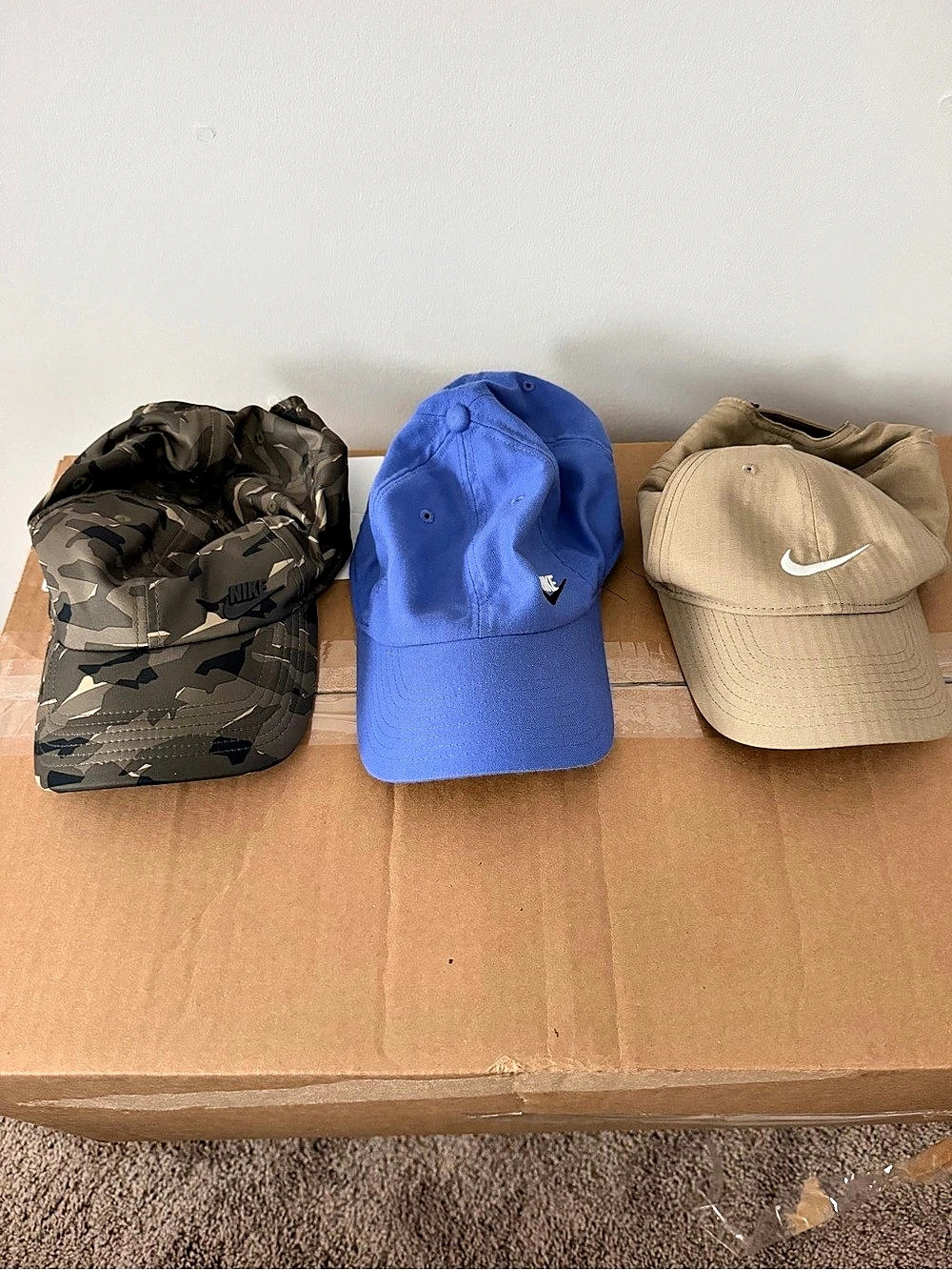 Nike Heritage86 Adjustable Hat Bundle, 3-Piece Blue, Brown & Camo